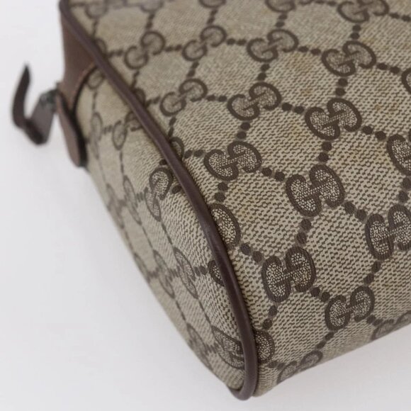 GUCCI GG Supreme Web Sherry Line Clutch Bag PVC Beige 156 01 012 Auth 149955 - Picture 3 of 16